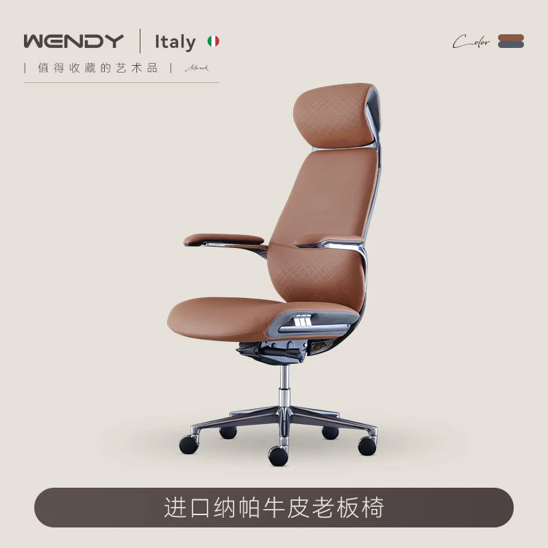 Luxury Leather Office Chairs Design Back Support Disain Ergonomic Office Chairs Floor Swivel Cadeiras De Escritorios...