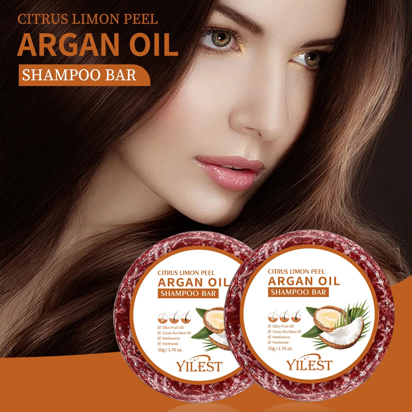 Argan Oil Shampoo Soap Bar Anti Hair Loss Repair Damaged Frizz Argan Oil Scalp Treatment Hair Care for Hair-Gentle...