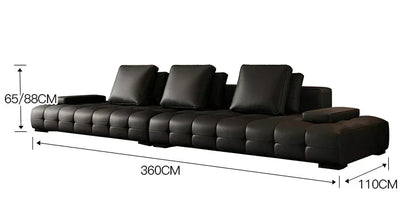 European Longer Sofa Luxury Leather Desig Lounge Living Room Sofa Modern Recliner Puffs Muebles Para El Hogar Couch Furniture
