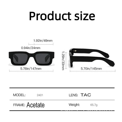 Square Polarized Sunglasses Men Plastic Thick Glasses Frame Luxury Brand Women Outdoor Sunglasses Original Acetate...