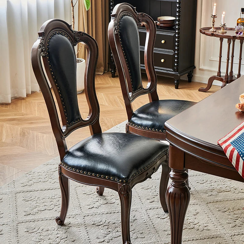 Leather Modern Dining Chairs Wooden Nordic Designer Clear Dining Chairs Living Room Makeup Sillas Para Comedor Home...