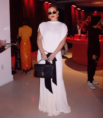 Sexy Elegant Backless Bow Lace Up Maxi Dress Women Sleeveless Hollow Out Party Evening Long Dresses White Purple Robes