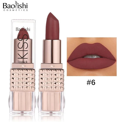 12 Colors Glitter Shiny Lipstick Waterproof Long Lasting Pearlescent Shimmer Lip Tint Diamond Easy Color Lipstick Deluxe Makeup