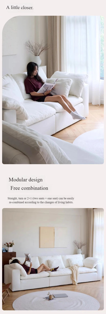 Modern Luxury Living Room Sofa Sectional Set Furniture l Shape 2 3 Seater Compression Boneless Corner Aesthetic for Home Designs - Kimlud