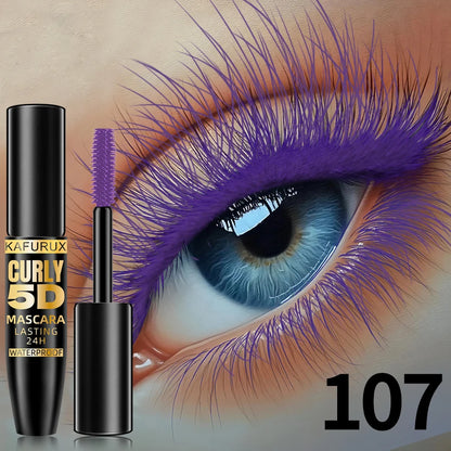 9 Colors 5D Silk Mascara with Big Eye Waterproof Lengthened Sweat-proof Long Lasting Purple Green Black Mascara Korean...