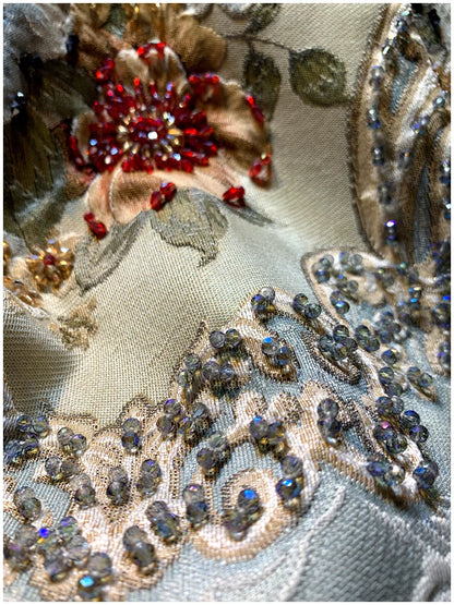 Vintage Embroidery Heavy Rhinestone Trench Coat for Women 2024 Spring Autumn New Fashion Luxury Long Sleeve Elegant Loose Coats