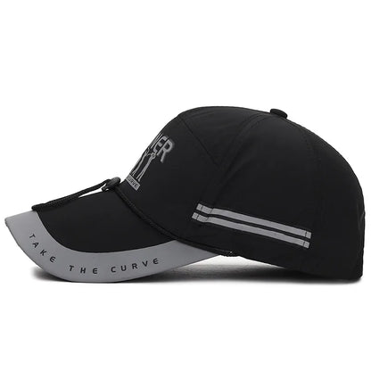 Men's Peaked Cap Adjustable Breathable Sports Cap Extended Brim Sunscreen Baseball Cap For Women Fashion Boy Snapback Hat Caps - Kimlud