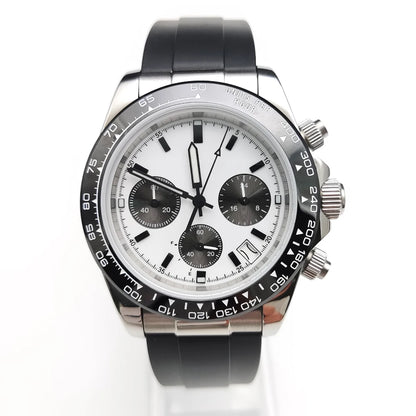 20 color Business 39mm Quartz Watch Men's Timing Sapphire Crystal VK63 Movement Calendar Luminous Blue Dial Stainless Steel Stra