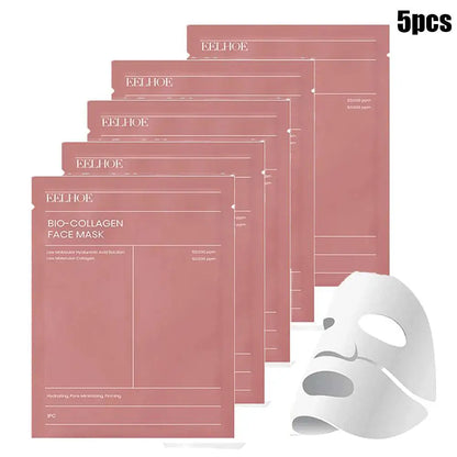 1/5/10PCs Bio Collagen Face Mask Shrink Pores Deep Hydrating Overnight Mask Moisturizing Refreshing Brightening Face...