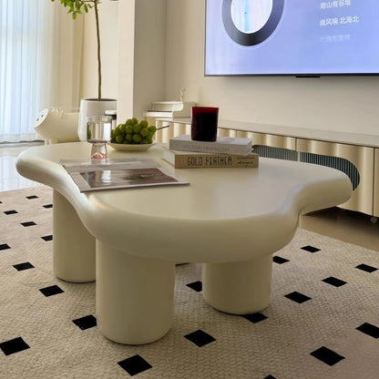 Nordic Clouds Coffee Table - Cream Modern Minimalist Tea Table for Living Room Furniture
