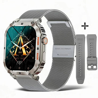 2024 Smart Watch Men's New Bluetooth Call 1.96-inch IPS Square Screen Full View Full Day Heart Rate Detection Sports Smart Watch
