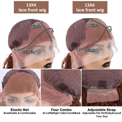 Body Wave Chocolate Brown 13x6 HD Lace Front Human Hair Wigs 200 Density HD Lace Frontal Wigs For Women Wigs Pre Plucked Hair