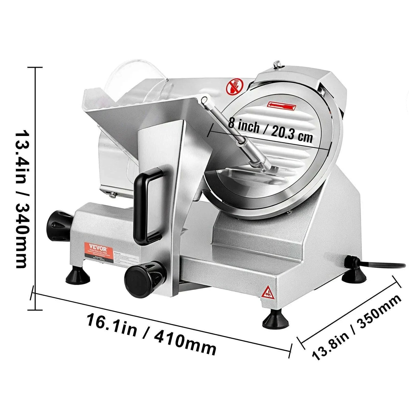 VEVOR Meat Slicer 200W/240W/320W/340W Electric Deli Food Slicer Adjustable Thickness for Commercial and Home Use Cut Meat Cheese