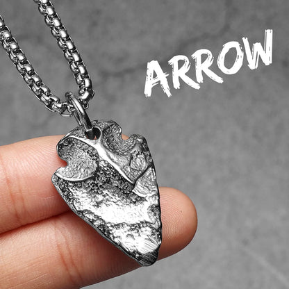 Meteorite Spearhead Men Necklaces With Pendant Stainless Steel Jewelry For Male Women Punk Hip Hop Accessories Gifts...