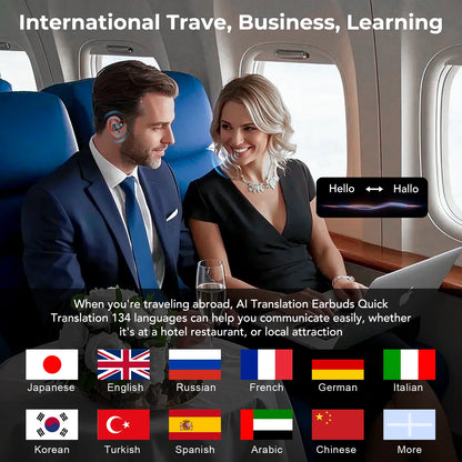 ERAZER X8 AI Translator Earbuds Gaming Bluetooth 5.4 Wireless Headphones Low latency HD Call Earphones with Mic Waterproof