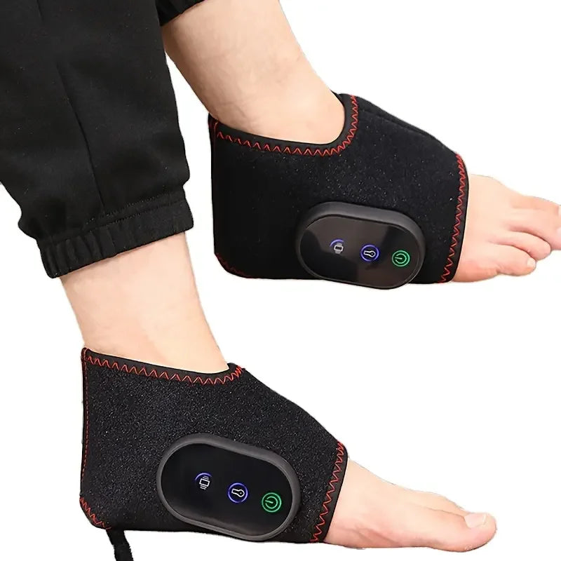 Electric Foot Warmer Massager Heated Guard Legs Joint Heat Compress With Foot Massage