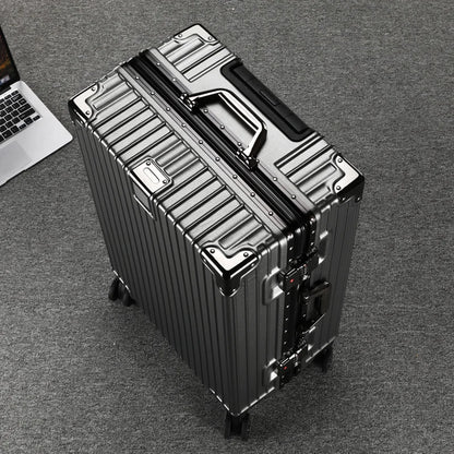 Travel Suitcase Aluminum Frame 20 Inch Carrier Suitcase 0n Wheels Durable Password Suitcase 26/28/30  Large Capacity Luggage