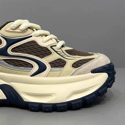 Casual Style Breathable Sporty Men's Shoes Thick Bottom Versatile High-End Lightweight Fashionable Dad Shoes Comfortable Wear - Kimlud