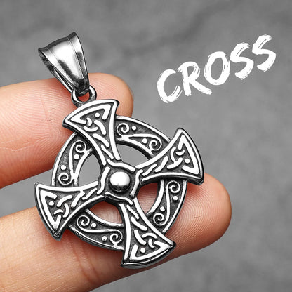 Craving Cross Totem Men Necklaces With Pendant Stainless Steel Jewelry For Male Women Punk Hip Hop Accessories Gifts Wholesale