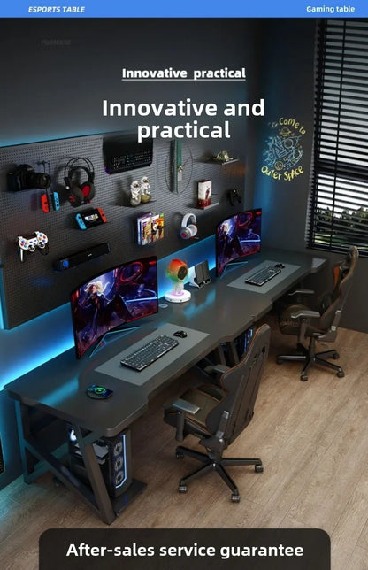 Modern Double Computer Desks Home Desktop E-sports Gaming Table Bedroom Simple Desk Student Study Tables Office Furniture EE Z - Kimlud