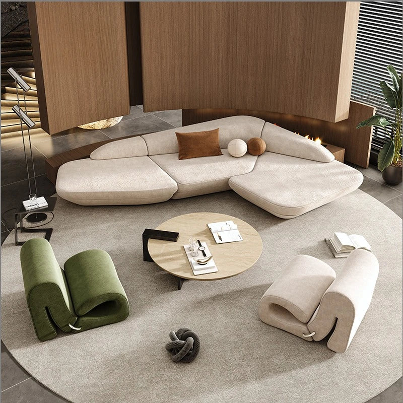 Aesthetics Curved Luxury Sofa Leisure Reception Corner Cute Sofa Office Negotiation Designer Art Muebles Entrance Hall...