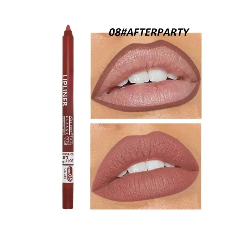 20 Color Waterproof Matte Lipliner Pencil Natural Violet Pro Lip Liner Makeup Nude Lips Contour High Pigment Lipstick Cosemetics