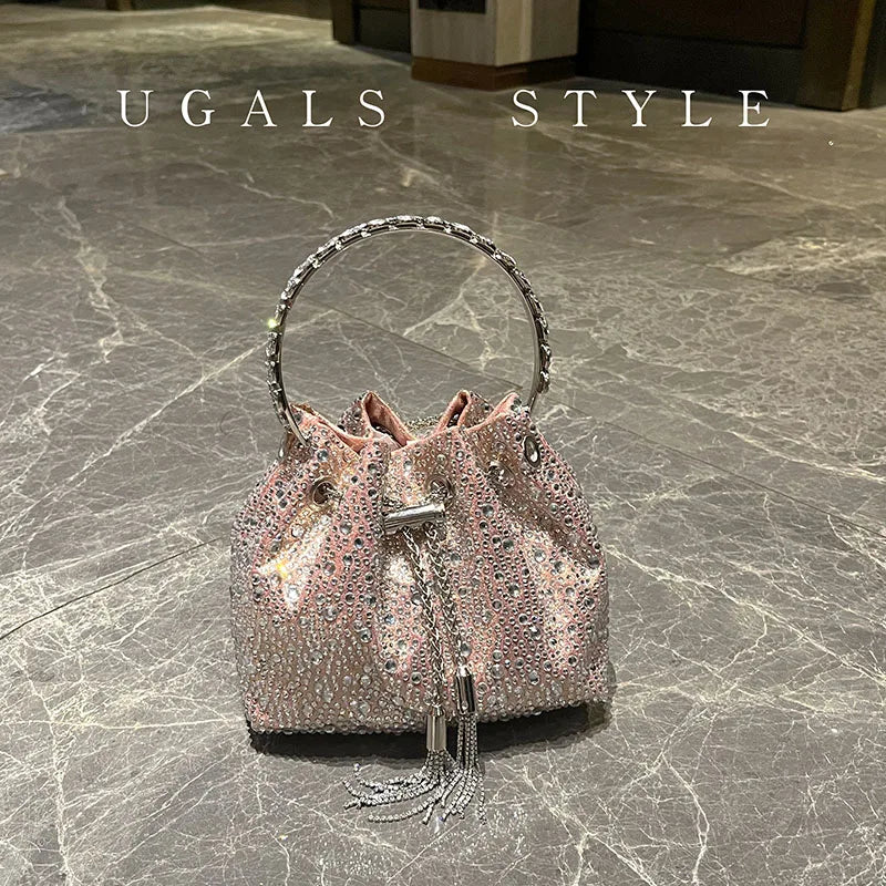 Rhinestone Bag Evening Clutch Bag Purses And Handbag Luxury Designer Shoulder Bag Shiny Crystal Clutch Purse Bucket Bag...
