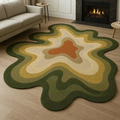 VIKAMA Dopamine Abstract Plush Rug Soft And Comfortable Irregular Shaped Rug For Living Rooms And Bedrooms Home Decoration - Kimlud