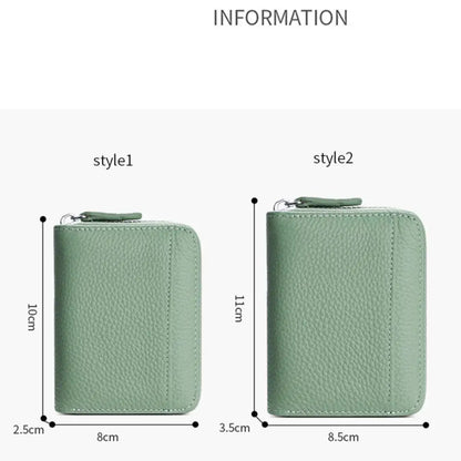 Credit Card Holder Wallet Rfid Blocking Slim Genuine Leather Organizer Zipper Pocket Id Card Pouch Case Purse With 20 Card Slots