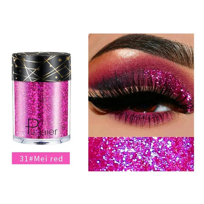 36 Colors Monochrome Eyeshadow Glitter Sequins High Gloss Face Body Glitter Pearlescent Easy-to-color Eye Shadow...