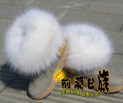 Luxury Faux Fur Fox Artificial Raccoon Shoes Cover Leg Warmers Ankle Boots Feet Cuffs Socks Cover Shoes Sleeve Elastic DIY - Kimlud
