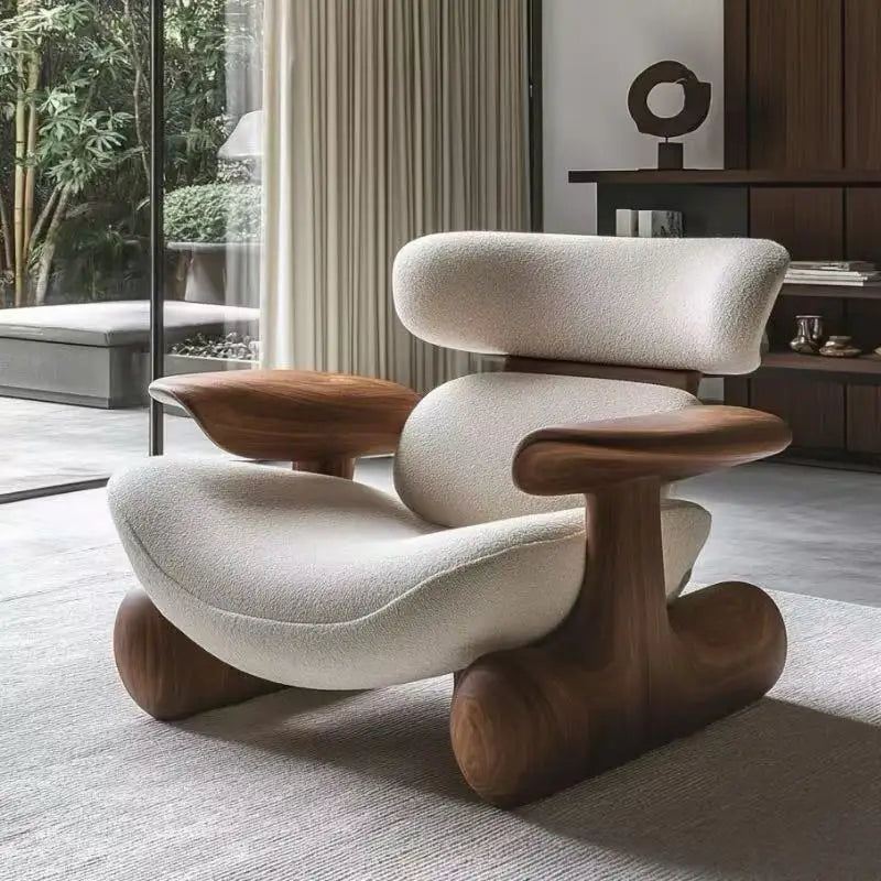 Beige Design Living Room Chairs Trending Italian Wooden Occasional Chairs Living Room Arm Ergonomic Fauteuils De Salon Furniture - Kimlud