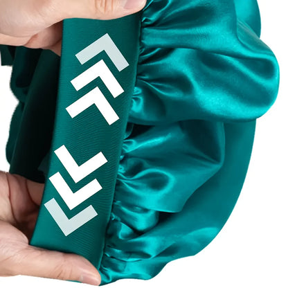 1PC Satin Sleep Bonnet Polyester Unscented Hair Care Cap with Adjustable Tie Band,Comfortable Sleeping Bonne for Hair Protection