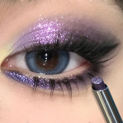Punk Purple Glitter Eyeshadow Stick Pearlescent Highlight Shadow Stick Waterproof Lasting Shimmer Metallic Eyeshadow...