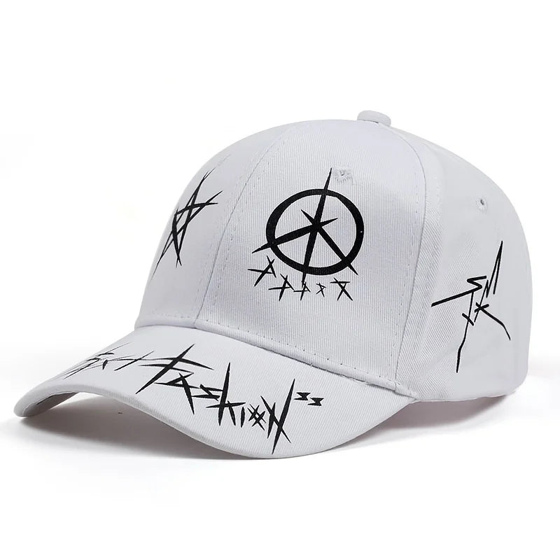 Unisex Letter Pattern Printing Snapback Baseball Caps Spring and Autumn Outdoor Adjustable Casual Hats Sunscreen Hat - Kimlud
