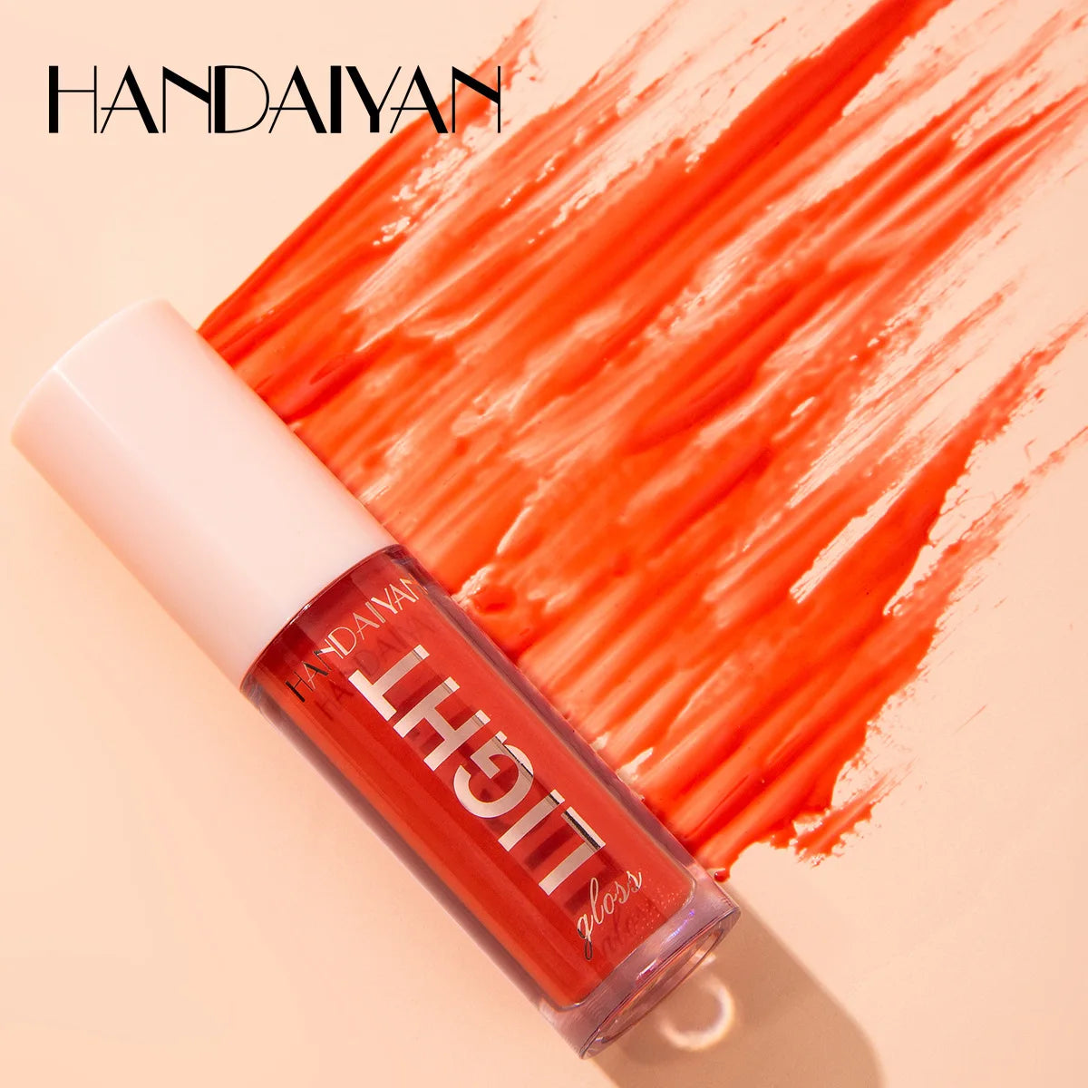 Handaiyan Lip Gloss Transparent Plump Glitter Jelly Mirror Lipstick Liquid Waterproof Moisturize Oil Lipgloss Clear Makeup