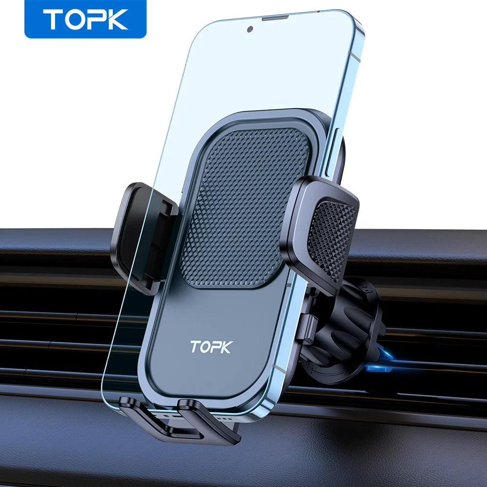 TOPK Car Phone Holder for Car with Hook Clip Air Vent Car Phone Mount 360° Rotation Universal Mobile Phone Mount for...