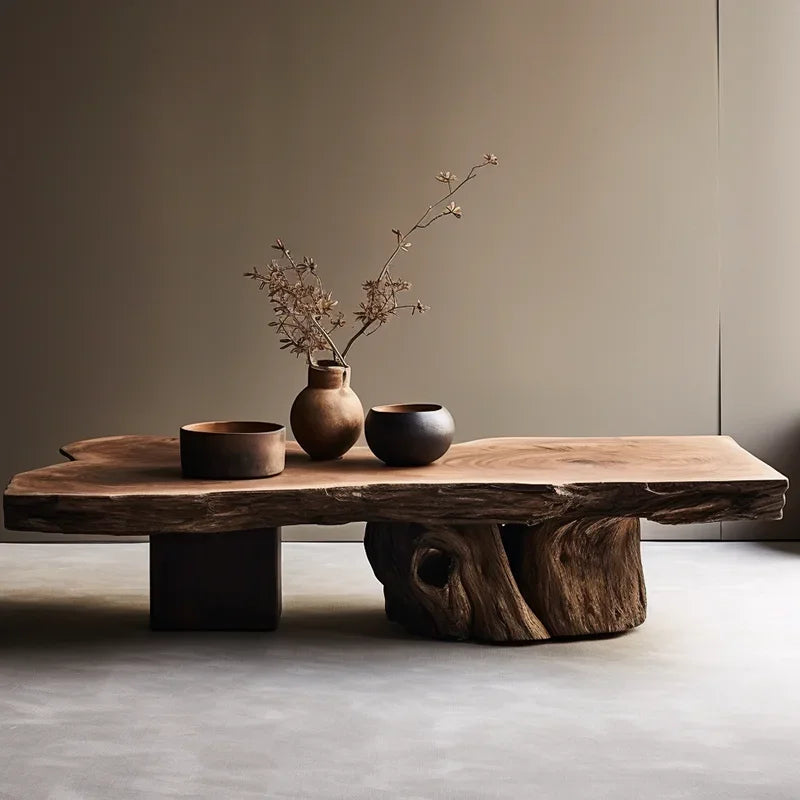 Aesthetic Wood Coffee Table Antique Designer Modern Living Room Decoration Coffee Table Unique Service Meubles Home Furniture - Kimlud