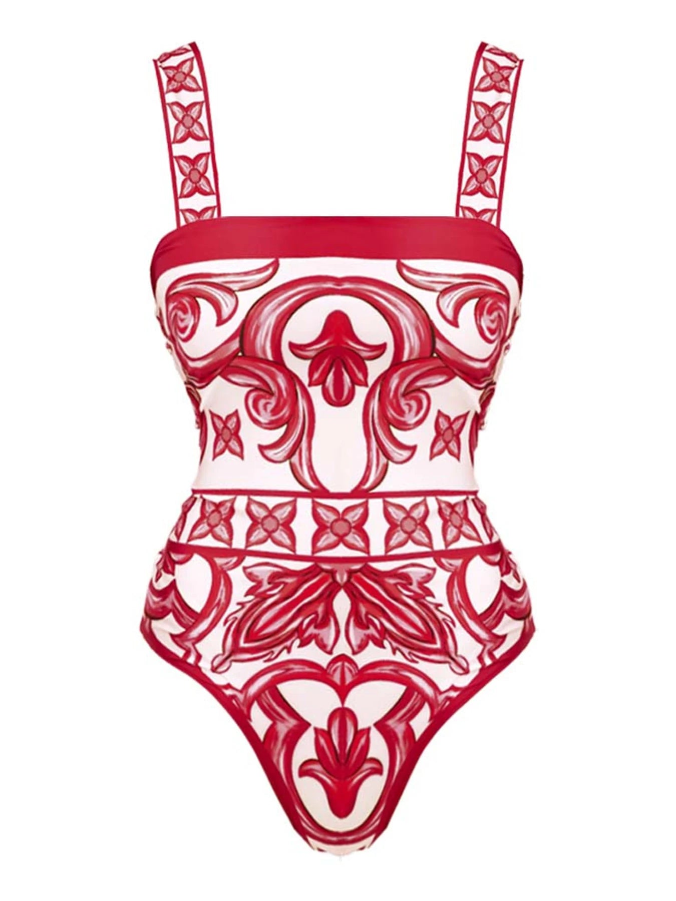 2026 New Ethnic Style Printed One Piece Swimsuit For Women Swimwear And Beach Sarong High Waist Bathing Suit Beachwear Monokini - Kimlud