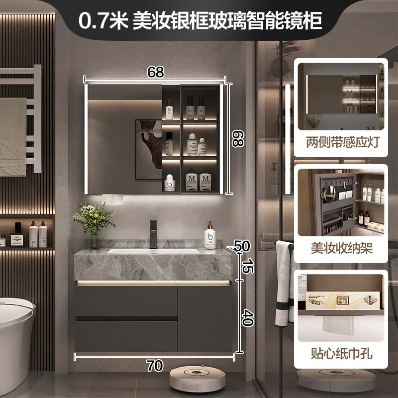 Simple Luxury Bathroom Cabinets Washbasin Vintage Toilet Drawer Bathroom Cabinets Storage Mirrors Mobili Per La Casa Furniture - Kimlud