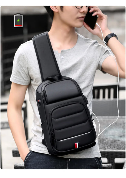 Designer Crossbody Bags for Fashion Shoulder Bags USB Charging Messenger Sling Bag Chest Bag Oxford Single Shoulder Strap Pack