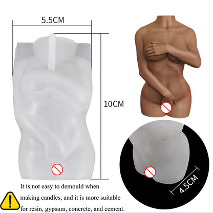 3D Body Silicone Candle Mold DIY Creative Men Women Human Plaster Epoxy Resin Aromath Soap Molds Art Craft Home Decoration