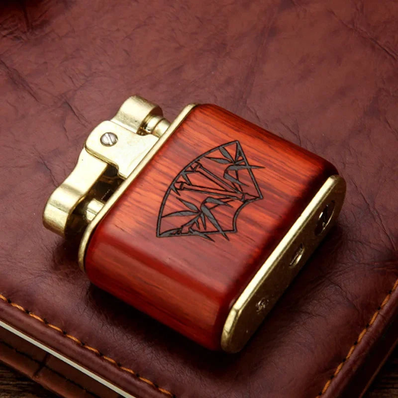 ZORRO Retro Kerosene Lighter Oil Gasoline Wood Metal Lighter Grinding Wheel Brass Core Cigarette Lighter Gadget...