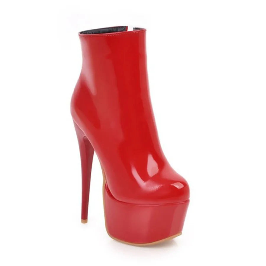 KNCOKAR Spring New Style Fashion Short Tube Round Head High With Sexy Women's Boots Extra Large Size 33-48 Yards