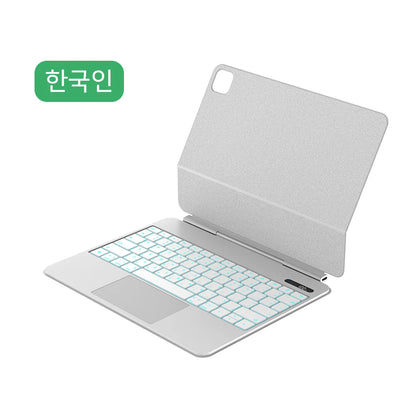 GOOJODOQ Ultra Thin Magic Keyboard for iPad Pro 11 Air 11 M3/M2 Pro 12.9 Pro 13 Pad A16 Glass Trackpad Aluminum Alloy Keyboard