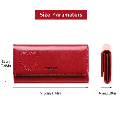 RFID Anti-Theft Brush and Demagnetization Long Handbag, Large Capacity Integrated Card Bag, Multi-Functional Wallet, Leather Cow