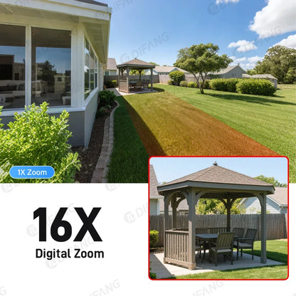 DiFang 20MP 10K 16X Zoom 4 Screens WiFi IP Camera Wireless Outdoor 4 Lens PTZ Human Auto Tracking Surveillance Cameras