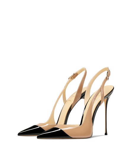 2025 Spring New Naked Lacquer Leather Design with a Small, Non tiring, High end, Pointed, Fine Heel, Professional High Heels - Kimlud