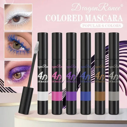 Colored Mascara Makeup 4D Silky Natural Long Eyelashes Mascara Waterproof Long-lasting Extension Thick Lasting Curling Mascara