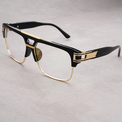 European And American Fashion Sunglasses Transparent Frame Glasses Cross Border Men And Women Retro Square Frame...